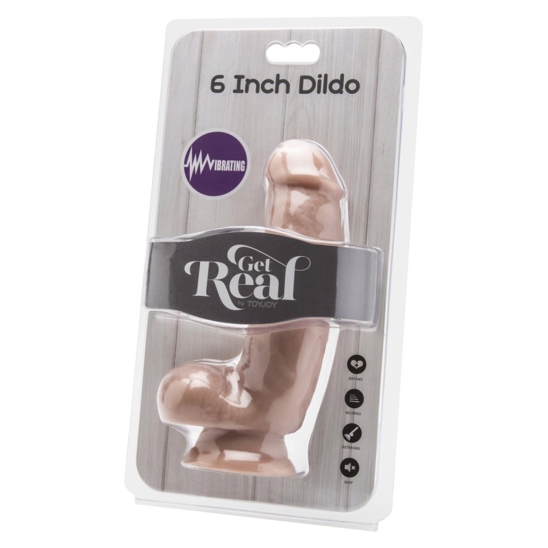 Grube realistyczne dildo wibrator przyssawka 15cm